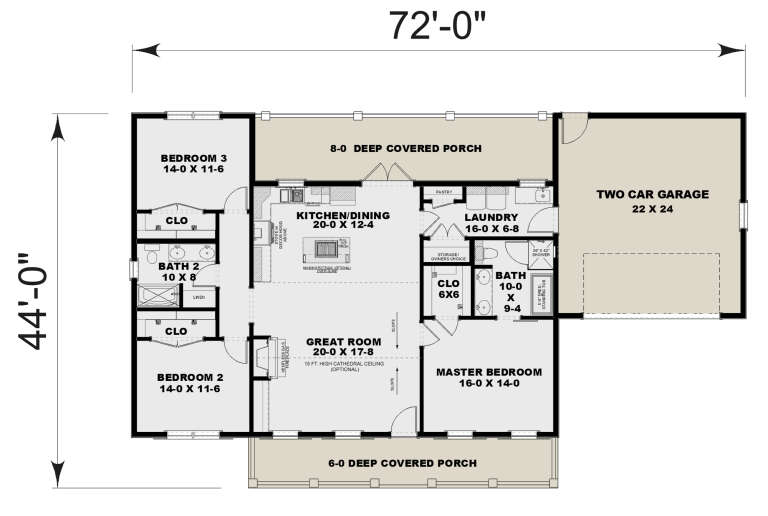 House Plan House Plan #32460 Drawing 1