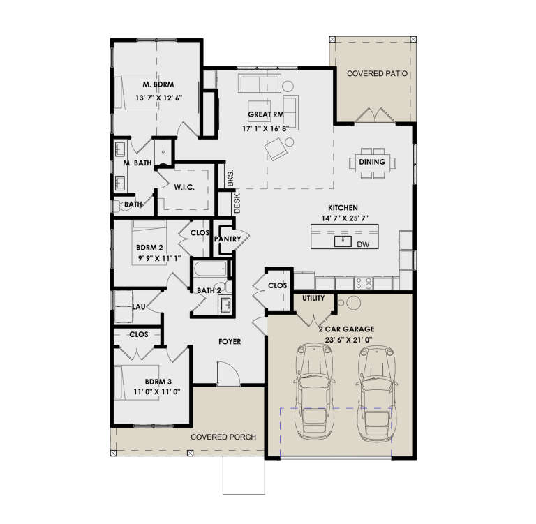 House Plan House Plan #32462 Drawing 1