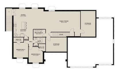 Basement for House Plan #2802-00345