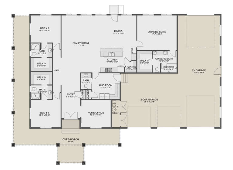 House Plan House Plan #32464 Drawing 1