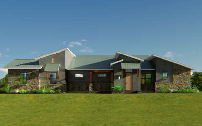 Contemporary House Plan #8292-00002 Elevation Photo