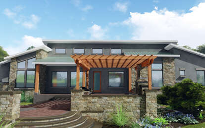 Contemporary House Plan #8292-00002 Elevation Photo