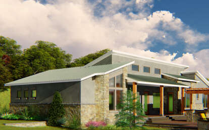 Contemporary House Plan #8292-00002 Elevation Photo