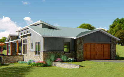 Contemporary House Plan #8292-00002 Elevation Photo