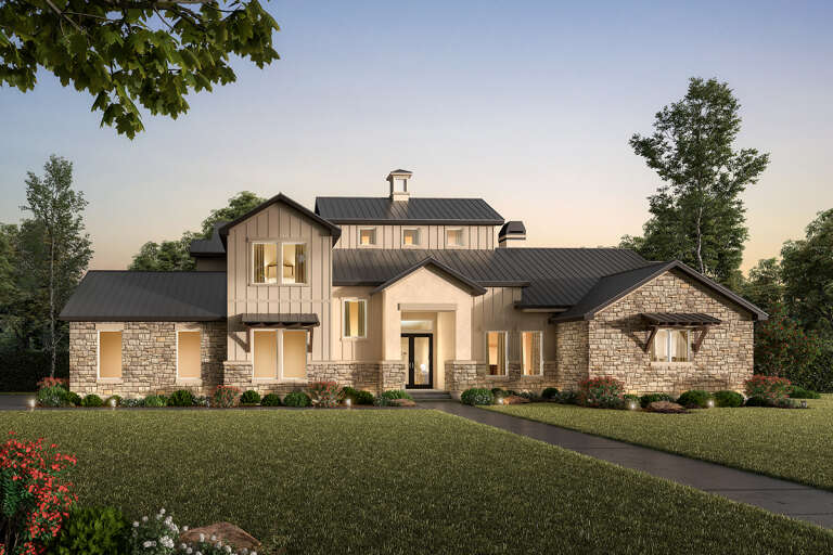 House Plan House Plan #32467 Angled Front Elevation