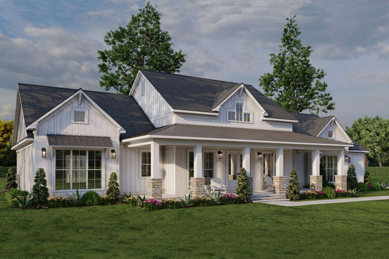 House Plan House Plan #32468 Angled Front Elevation