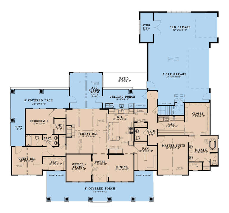 House Plan House Plan #32468 Drawing 1