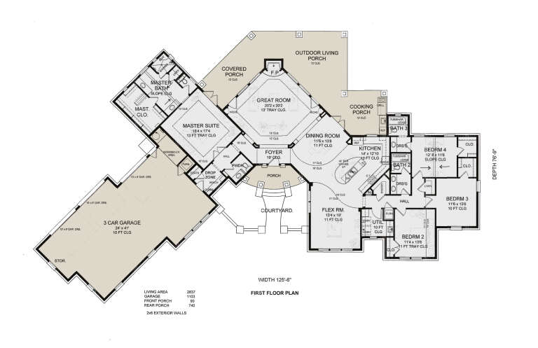 House Plan House Plan #32469 Drawing 1