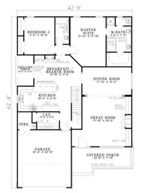 Floorplan 1 for House Plan #110-00133