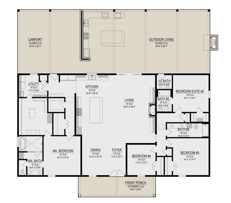 House Plan House Plan #32471 Drawing 1