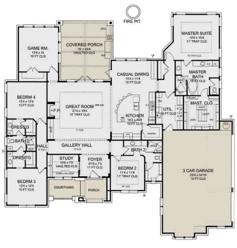 House Plan House Plan #32472 Drawing 1