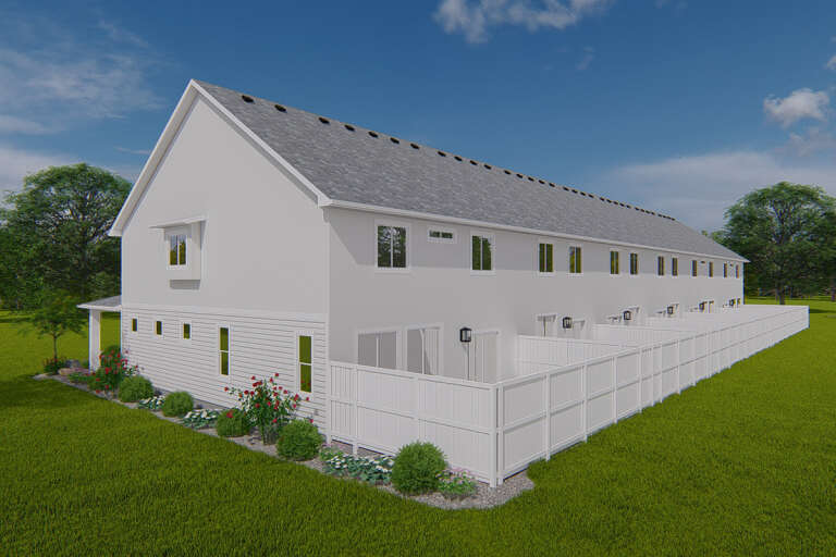 Modern Farmhouse Sixplex Plan - 1,664 Square Feet, 3 Bedrooms, 2.5 ...