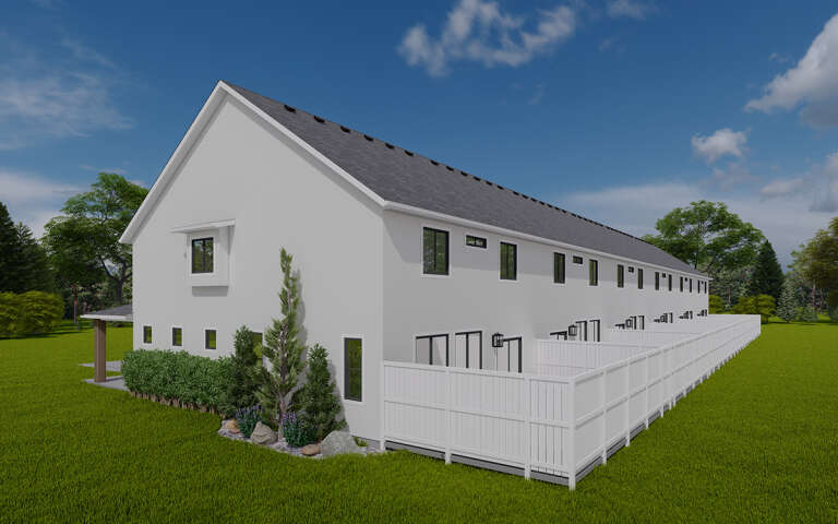 Modern Farmhouse Sixplex Plan - 2,110 Square Feet, 3 Bedrooms, 2.5 ...