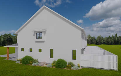 Modern Farmhouse House Plan #2802-00350 Elevation Photo