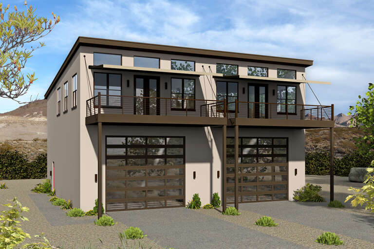 House Plan House Plan #32478 Angled Front Elevation