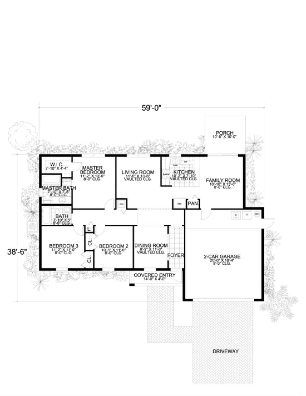 Floorplan 1 for House Plan #168-00007
