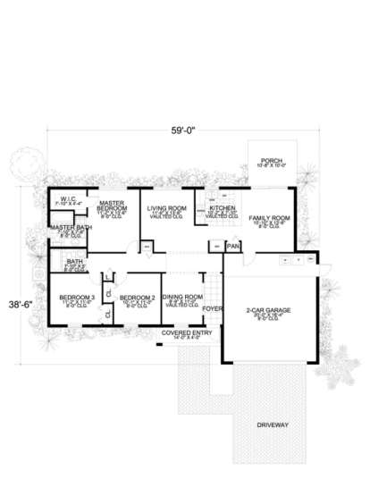 Floorplan 1 for House Plan #168-00007