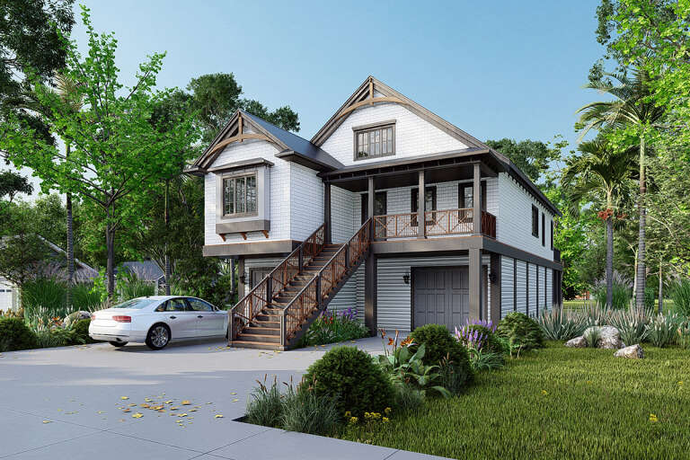 House Plan House Plan #32480 Angled Front Elevation