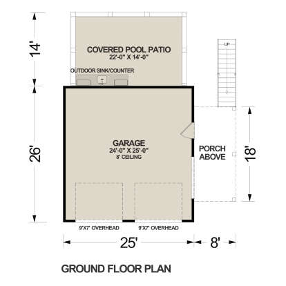 Ground Floor for House Plan #6316-00020