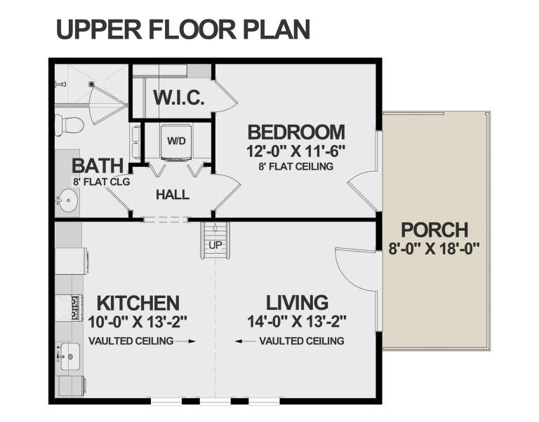 Cottage Plan - 782 Square Feet, 1 Bedroom, 1 Bathroom | Floor Plan ...