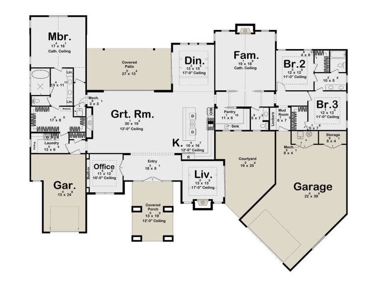 House Plan House Plan #32483 Drawing 1