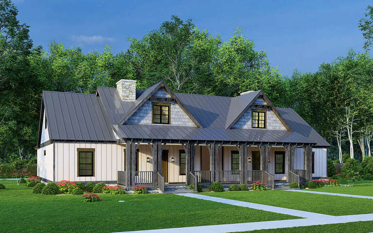 House Plan House Plan #32485 Angled Front Elevation