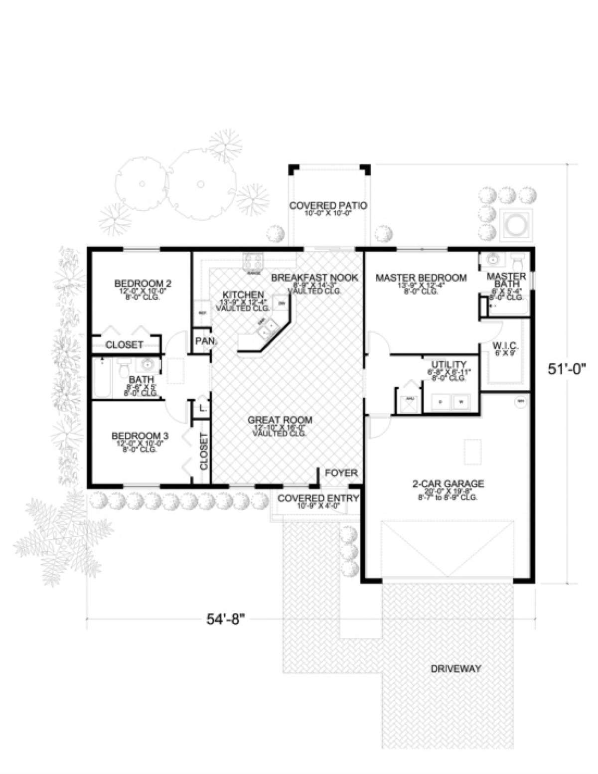 Floorplan 1 for House Plan #168-00008