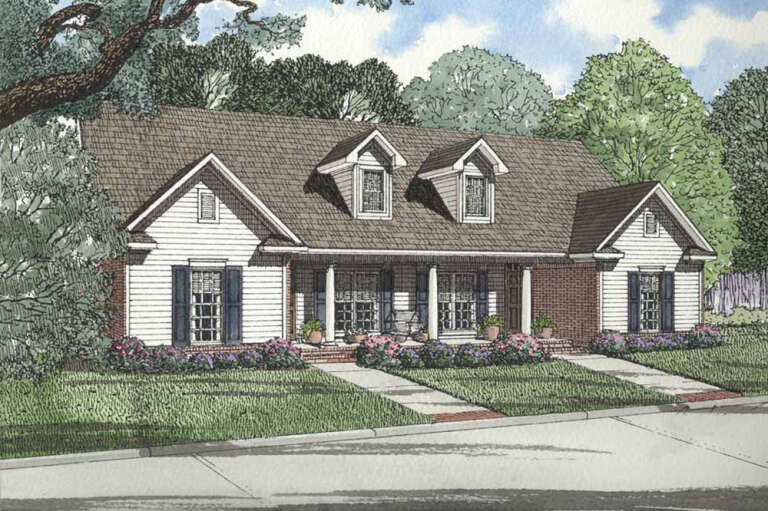 House Plan House Plan #32494 Angled Front Elevation