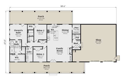 Main Floor  for House Plan #009-00432