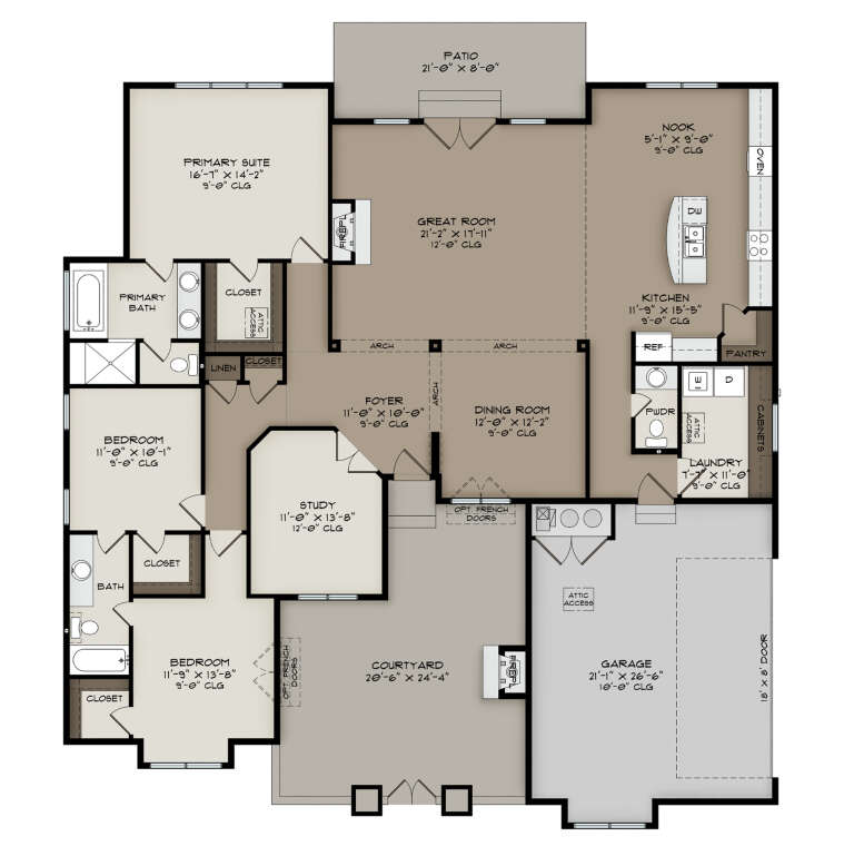 House Plan House Plan #32497 Drawing 1