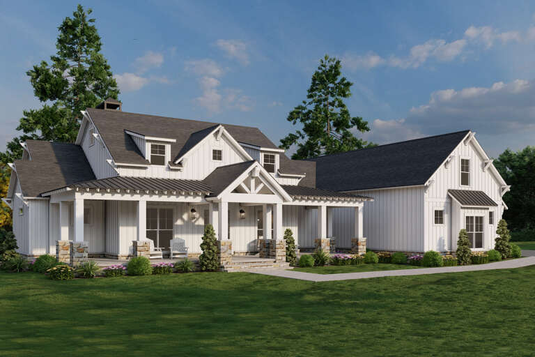House Plan House Plan #32499 Angled Front Elevation