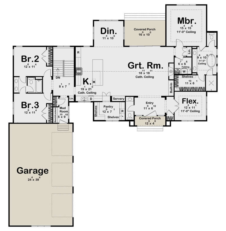 House Plan House Plan #32501 Drawing 1