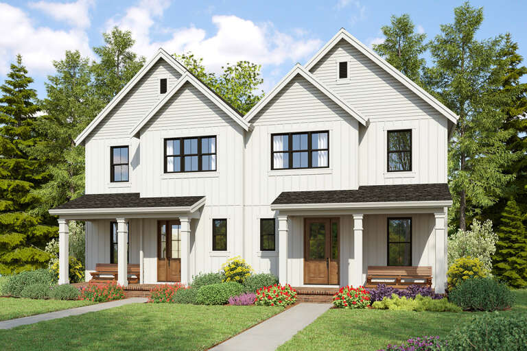 House Plan House Plan #32503 Angled Front Elevation
