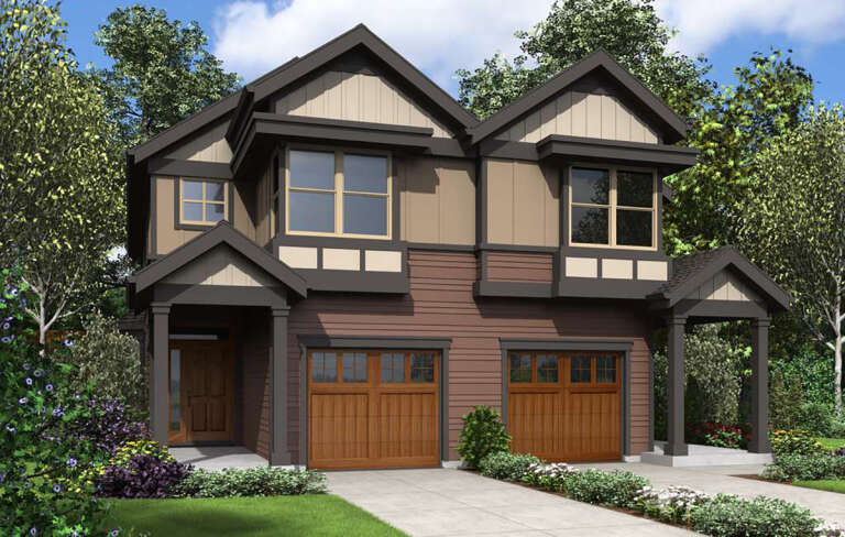 House Plan House Plan #32505 Angled Front Elevation