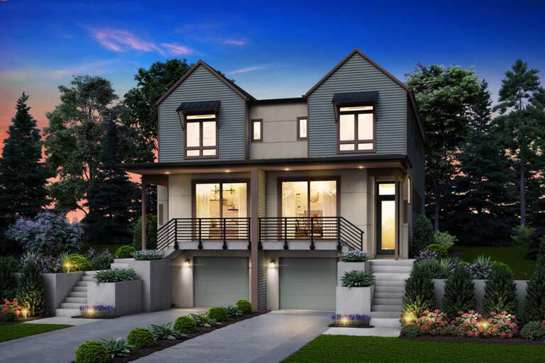 House Plan House Plan #32506 Angled Front Elevation