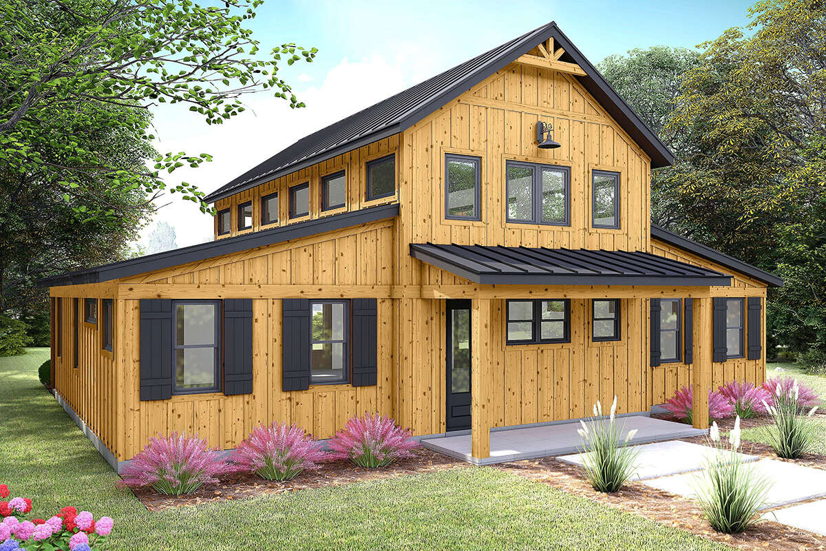 Barn Development Elevations Barn Plan - 1,761 Square Feet, 3 Bedrooms, 2 Bathrooms | Floor Plan ...