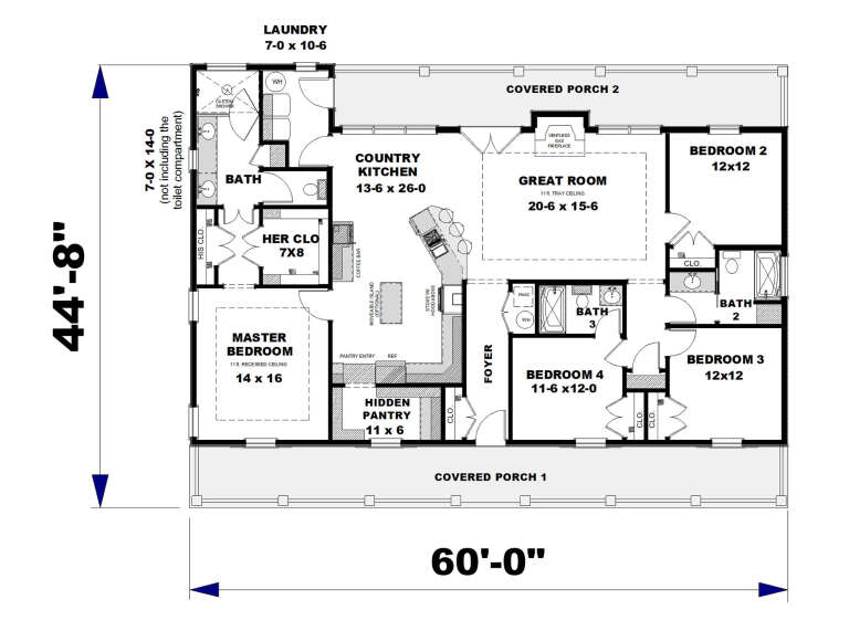 House Plan House Plan #32510 Drawing 1
