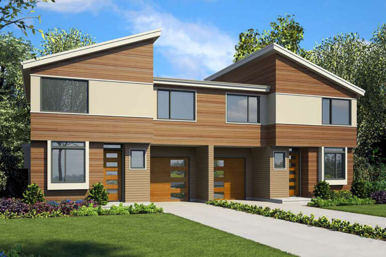 House Plan House Plan #32514 Angled Front Elevation