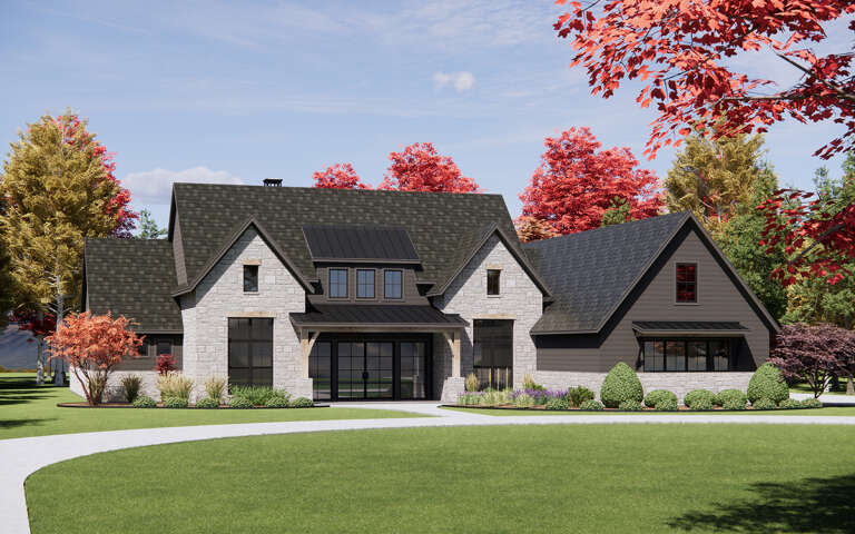 House Plan House Plan #32517 Angled Front Elevation