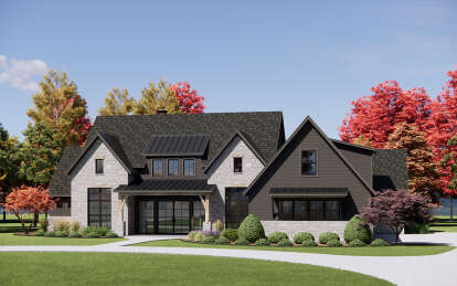 Modern Transitional House Plan #7983-00145 Elevation Photo