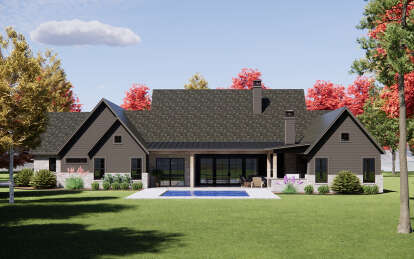 Modern Transitional House Plan #7983-00145 Elevation Photo