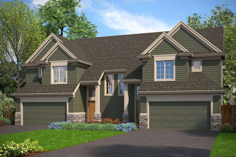 House Plan House Plan #32519 Angled Front Elevation