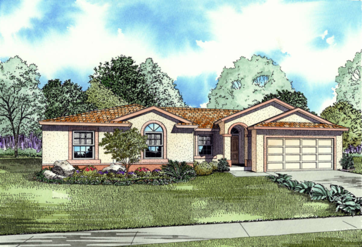 Mediterranean Plan: 1,658 Square Feet, 4 Bedrooms, 2 Bathrooms - 168-00011