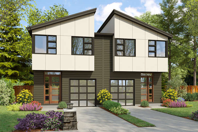House Plan House Plan #32520 Angled Front Elevation