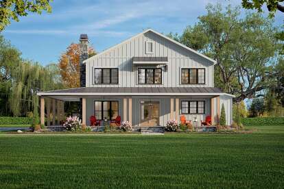 Barn House Plan #009-00433 Elevation Photo