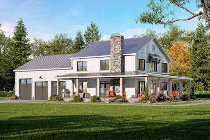 Barn House Plan #009-00433 Elevation Photo