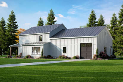 Barn House Plan #009-00433 Elevation Photo