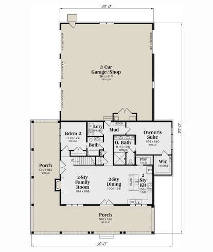 Main Floor  for House Plan #009-00433