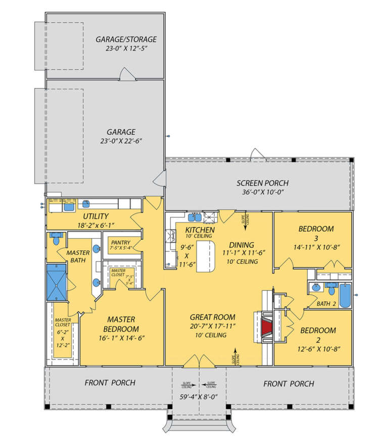 House Plan House Plan #32532 Drawing 1