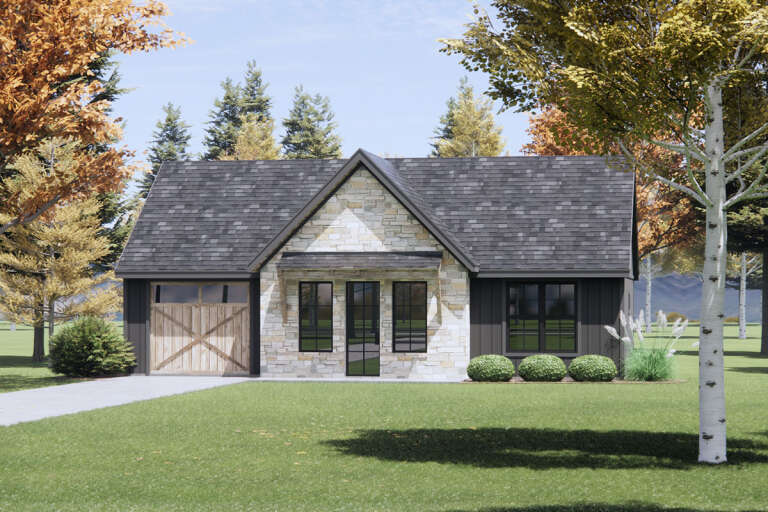 House Plan House Plan #32533 Angled Front Elevation